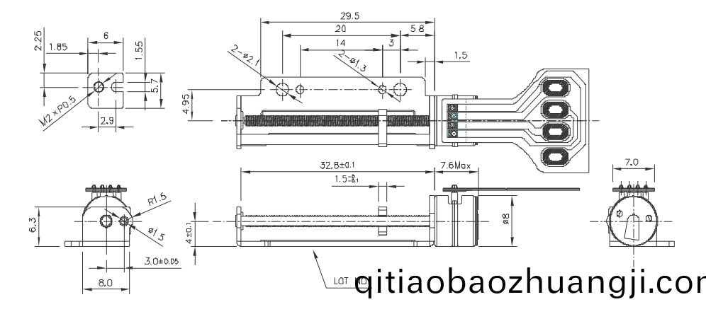 OT-SM08L-047微型步(bu)進電(dian)機(ji)_攝像(xiang)機(ji)馬達(da)_監(jian)視器(qi)電(dian)機-萬(wan)至達電(dian)機
