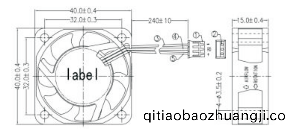OT-EF4015無刷電機(ji)|無刷風扇(shan)電(dian)機(ji)|風扇(shan)電機(ji)|電(dian)磁鑪風(feng)扇-萬至(zhi)達電機(ji)