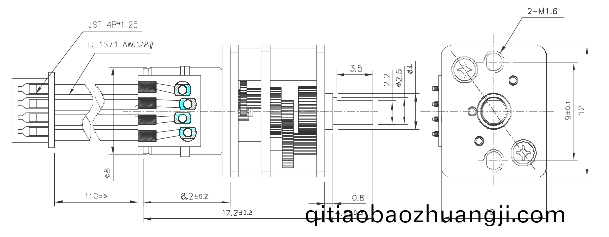 OT-GSM08-380C減(jian)速步進(jin)電(dian)機|攝像(xiang)機馬達|監控(kong)設(she)備(bei)電(dian)機(ji)|攝像頭(tou)電機(ji)-萬(wan)至(zhi)達電(dian)機