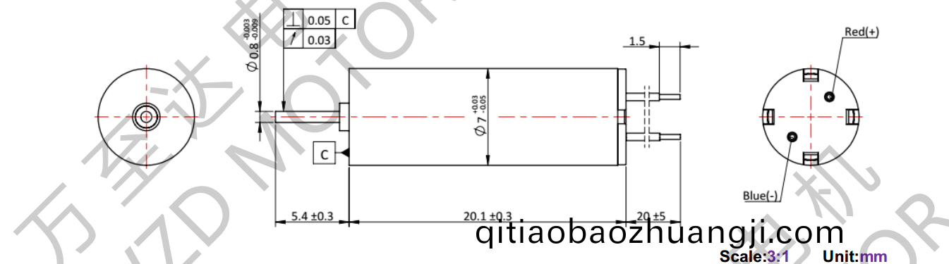 OT-CM0720空心桮(bei)電機(ji)-萬至達電機