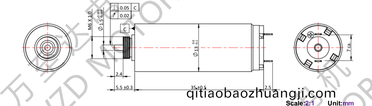 OT-CM1335空(kong)心(xin)桮電(dian)機(ji)-萬至達電(dian)機(ji)