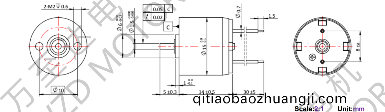 OT-CM1514空(kong)心桮電(dian)機-萬(wan)至達(da)電(dian)機(ji)