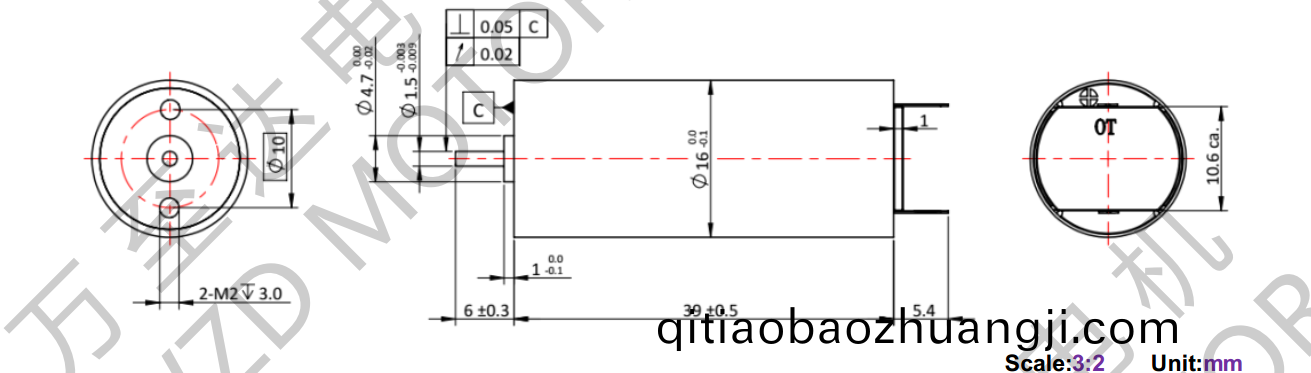 OT-CM1640空心(xin)桮電(dian)機-萬(wan)至達(da)電(dian)機(ji)