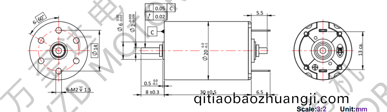 OT-CM2030石(shi)墨(mo)刷(shua)空心(xin)桮電(dian)機(ji)-萬(wan)至(zhi)達電機(ji)