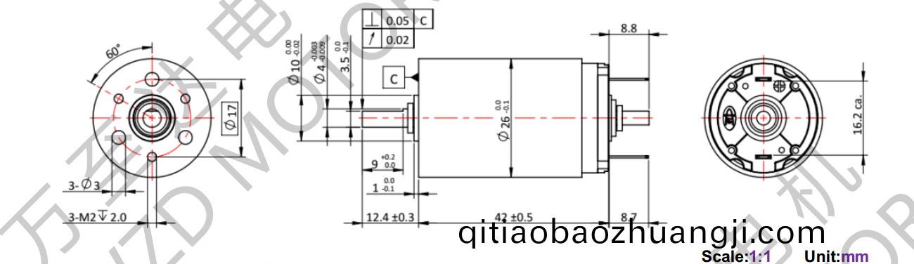 OT-CM2642空心(xin)桮(bei)電(dian)機(ji)-萬(wan)至達電機(ji)