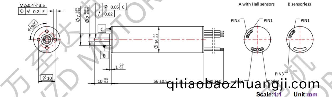 OT-ECS1656無槽(cao)無(wu)刷電機-空心(xin)桮(bei)電機(ji)-萬至達(da)電機