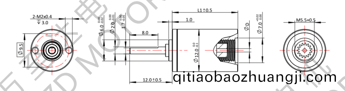 OT-12GP行(xing)星齒(chi)輪箱-齒輪(lun)箱-萬至(zhi)達電(dian)機