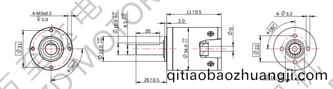 OT-36LGP行(xing)星齒(chi)輪箱(xiang)-齒(chi)輪(lun)箱(xiang)-萬至達電機(ji)
