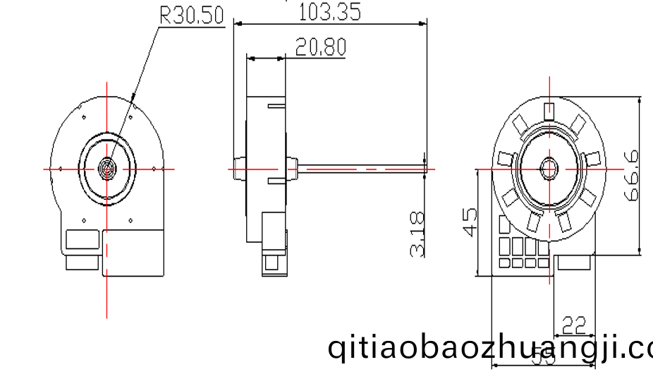 OT-PD02氷(bing)箱(xiang)冷(leng)凝器(qi)風(feng)扇-塑封(feng)直流無刷(shua)電機-萬至達(da)電機(ji)